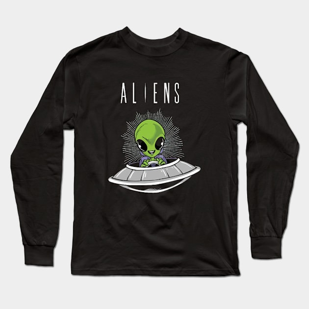 fly alien Long Sleeve T-Shirt by chelemcfarl